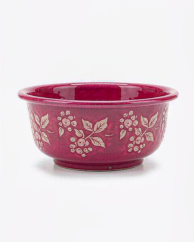 Berry Bloom Deep Bowl in Raspberry