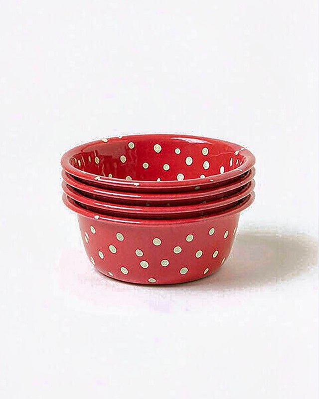 Confetti Dots Camping Mug Set of 4 in Coral