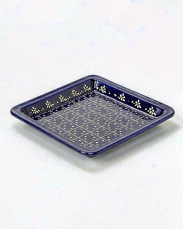 Harlequin Square Tray in Navy
