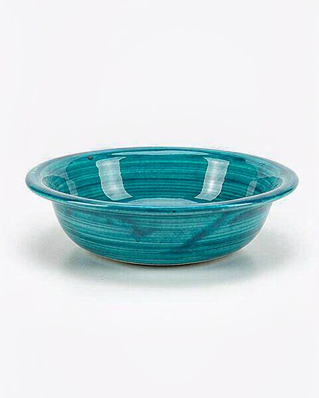 Marble Swirl Pasta Bowl in Teal