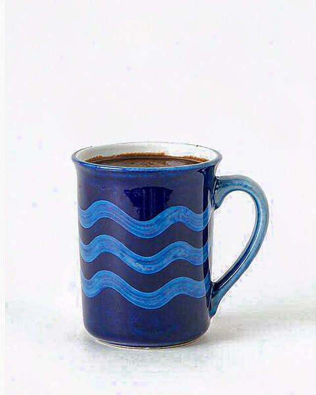 Ripple Cocoa Mug in Cobalt
