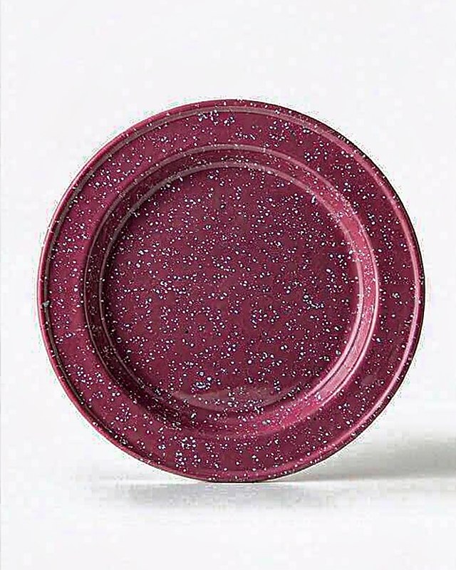 Speckle Spatter Dinner Plate in Raspberry